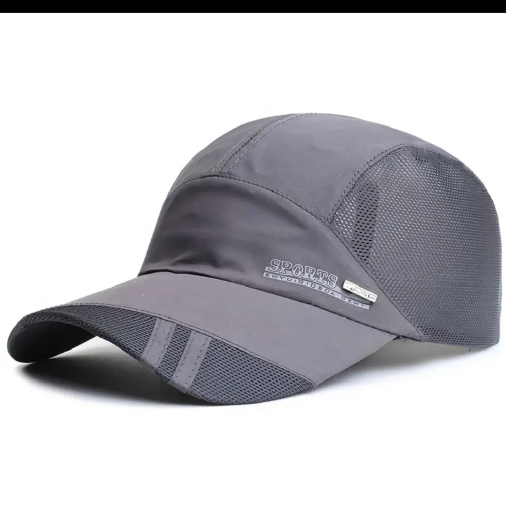 Gray Sports Baseball Cap With Mesh Sides. NWOT. Unisex.